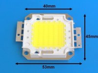 LED ČIP100W / LED dioda COB 100W / LEDCOB100W / LED CHIP 100W - studená bílá, varianta 1