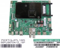 LCD LED modul základní deska Philips XJCB02B00503SX/IQ2BX9CT / XJCB02B00505SX/IQ2BX9CT / Main board assy 715G9907-M01-B03-005G / 703TQJPL185