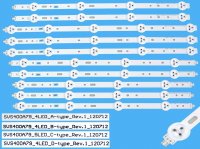 LED podsvit sada Grundig ZCK606AL celkem 10 pásků / DLED BAR SET ZCK FOR 056D40-SS2 / SVS400A79