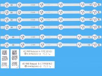 LED podsvit sada vestel 23283028 celkem 6 pásků 373mm / D-LED 4ks type-A 30085178 plus 2ks type-B-B 3008517