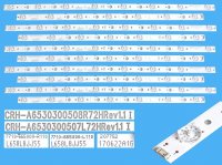 LED podsvit sada LG 65UJ L658L8JJ55 celkem 10 pásků / DLED TOTAL ARRAY CRH-A6530300507L72HRve1.1 plus CRH-A6530300508R72HRve1.1 / 7710-665000-L110