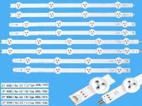 LED podsvit sada LG AGF78400301AL celkem 8 pásků 733mm / DLED TOTAL ARRAY AGF78400301AL náhrada / 6916L-1137A, 6916L-1138A, 6916L-1139A, 6916L-1140A