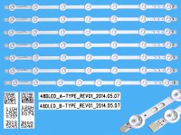 LED podsvit 460mm sada Vestel celkem 7 pásků / D-LED BAR. VESTEL 48DLED FHD 30085245 plus 30085246