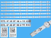 LED podsvit 460mm sada vestel 23371047 celkem 6 pásků / Vestel SVV490A45 / 30091806 plus 30091807 nebo 30092642 -30092713