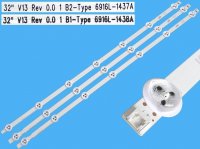 LED podsvit sada LG AGF78399701AL celkem 3 pásky 630mm / DLED TOTAL ARRAY / 6916L-1438A plus 6916L-1437A