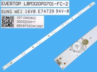 LED podsvit 615mm, 7LED / LED Backlight 615mm - 7 D-LED, LBM320P0701-FC-2 / GJ-2K15 D2P5-315-D307-V1 / 01L68