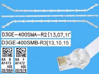 LED podsvit sada Samsung 40H celkem 3 pásky 760mm / D-LED 2ks type-A D3GE-400SMA-R2 plus 1ks type-B D3GE-400SMB-R3 / BN96-28766A plus BN96-28767B