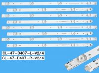 LED podsvit 903mm, sada Philips celkem 8 pásků / D-LED Backlight 903mm CL-47-D407-L-V2/4 plus CL-47-D407-R-V2/4