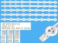 LED podsvit sada vestel 23285152 celkem 5 pásků 355mm / D-LED BAR. 40"BMS DLED DMP N5.5 / 30083444 plus 30083445 plus 30083446