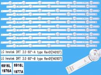 LED podsvit sada LG AGF78401801AL celkem 12 pásků / DLED TOTAL ARRAY AGF78401801AL / 6916L-1976A plus 6916L-1977A / DRT 3.0 60"