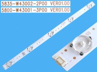 LED podsvit 385mm, 5LED / LED Backlight 385mm - 5 D-LED, 5835-W43002-2P00 VER01.00, 10-10090A01A