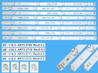 LED podsvit sada LG 6916L-2709A plus 6916L-2710A plus 6916L-2711A plus 6916L-2712A / LED Backlight 977mm - 8 D-LED 49" (FHD) V16.5 ART3