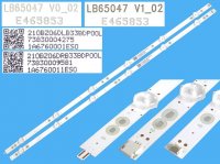 LED podsvit 1330mm sada Philips LB65047V0-02 plus LB65047V1-02 / LED Backlight 1330mm - 12 D-LED 210BZ06DLB33BDP00LL plus 210BZ06DRB33BDP00L / LB-PM3030-GJCD657X12AEU2