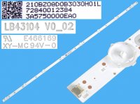 LED podsvit 848mm, 8LED / LED Backlight 848mm - 8 D-LED, 210BZ08D0B33FDH00L, LB43104