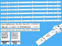 LED podsvit sada vestel 23349476 celkem 6 pásků 460mm / LED Backlight 445mm SVV480A16A_5LED A type 30090682 plus SVV480A16B_5LED B type 30090703