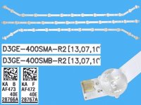 LED podsvit sada Samsung 40EH celkem 3 pásky 760mm / D-LED 2ks type-A D3GE-400SMA-R2 plus 1ks type-B D3GE-400SMB-R2 / BN96-28766A plus BN96-28767A