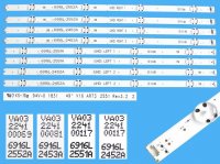 LED podsvit sada LG AGF79047302 celkem 8 pásků / DLED TOTAL ARRAY AGF79047302 / 6916L-2452A, 6916L-2453A, 6916L-2551A / 6916L-2552A