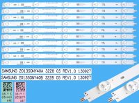 LED podsvit sada Sony náhrada celkem 10 pásků 387mm / D-LED BAR. 40" Samsung 2013Sony40A plus Samsung 2013Sony40B