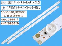 LED podsvit 1108mm sada ChangHong LB-C550F14-E4-S-G1-DL / LED Backlight 1108mm - 11 D-LED 55D3000/D2000 LB55061 KHP200681A