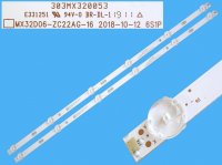 LED podsvit 580mm sada Sencor celkem 2 pa#225 sky / LED Backlight 6 DLED, MX32D06-ZC22AG-16, 303MX320053, MX320M17