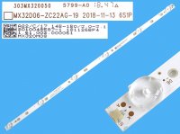 LED podsvit 580mm, 6LED / LED Backlight 580mm - 6 DLED, MX32D06-ZC22AG-19, 303MX320050, MX320M08