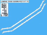 LED podsvit sada Samsung celkem 2 pásky 585mm 9LED / LED Backlight 585mm - 9DLED, náhrada BN96-27468A / BN96-35204A / D3GE-320SM0-R2 / BN96-28762A