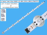 LED podsvit 715mm, 9LED / DLED Backlight 715mm - 9 D-LED, LGIT_Trident_65UK65, 3PCM00797A EAV64013803