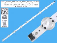 LED podsvit 715mm, 9LED / DLED Backlight 715mm - 9 D-LED, SSC_Trident_65NANO79_BOE_REV00_200520 / EAV65003701, BOE650K5