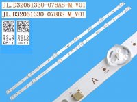 LED podsvit sada Vestel 32 D32061330 celkem 2 pásky 550mm / DLED TOTAL ARRAY JL.D32061330-078AS-M plus JL.D32061330-078BS / 30104207 plus 30104208