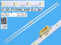 LED podsvit EDGE 462mm sada Samsung celkem 2 kusy / LED Backlight edge 2x38 LED BN96-48377A náhrada / LM41-00811A / L1_Q60_D3_CFM_S38(1)_R1.0_T6A_100 / 19Y_Q60_STC430AB6_3030F_Blue_38ea