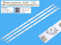 LED podsvit 758mm sada ChangHong 40E6000 celkem 3 kusy / LED Backlight 758mm CRH-Z40E6000303007036ADREV1.0 / LB-400F16-E60-C-G01-XRD1 / Y170-L07-JA-2