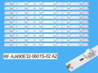 LED podsvit 493mm sada Sharp celkem 10 pásků / D-LED Backlight RF-AJ490E32-0601S-02 A2 / RFAJ490E320601S02