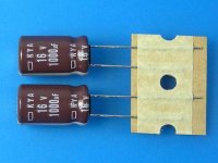 1000uF/16V - 105°C Nippon KYA kondenzátor elektrolytický, low ESR, long life