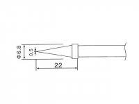 Pájecí hrot C1-2 pr. 0.5mm (ZD-30C, ZD-99, ZD99, ZD-8906, ZD-8906L)