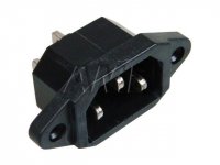 Konektor napájecí pro počítač 230V/M IEC 60320 C14 10A