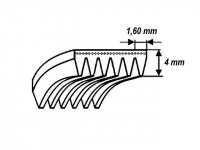 řemen drážkový 1860H8 POLY-V